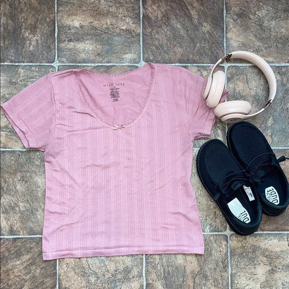 Wild Fable Light Pink Short Sleeve Tee